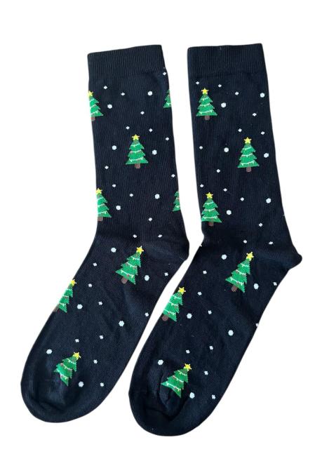 Sosete de Craciun Barbatesti ,Imprimeu Bradut,Engros